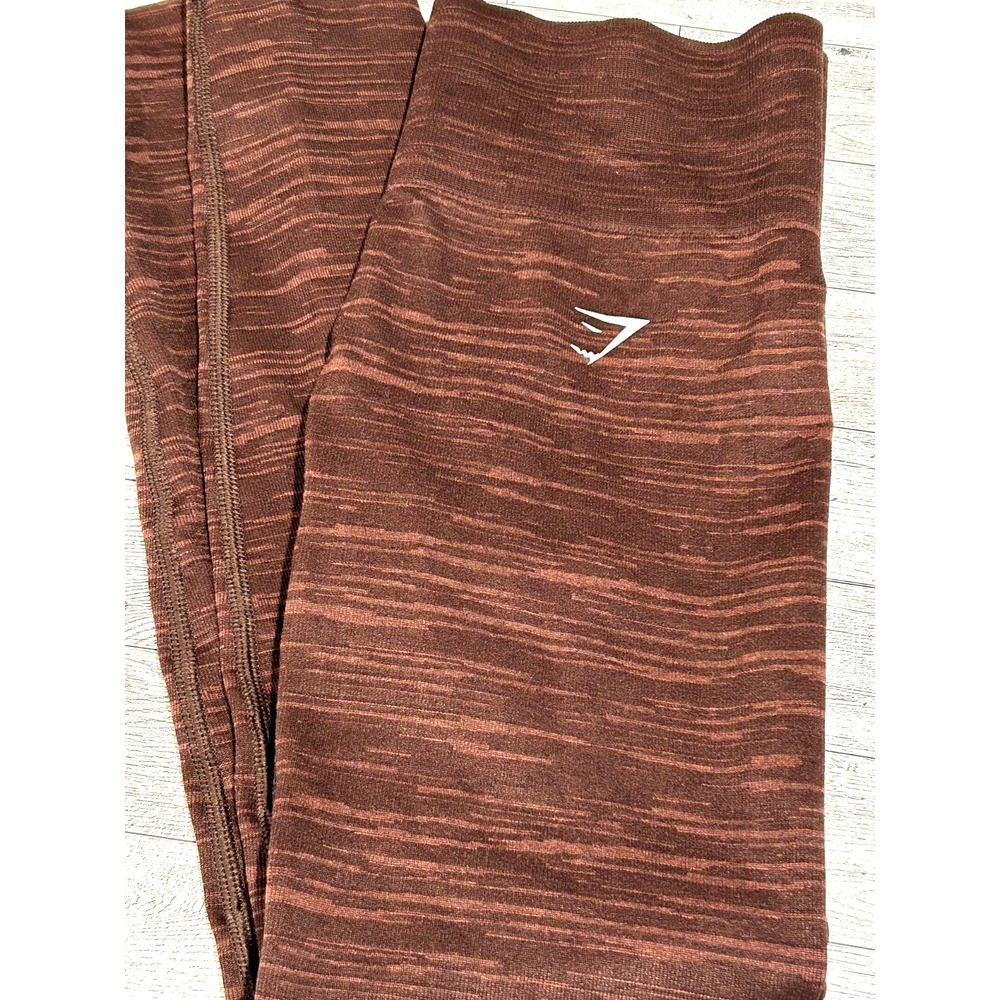 Gymshark Adapt Marl Brown Cherry‎ Seamless Leggings Women's size SMALL